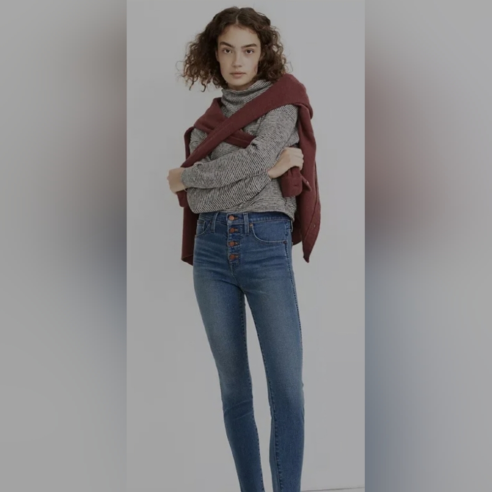 Madewell 10" High Rise Vintage Button Fly Skinny Jeans